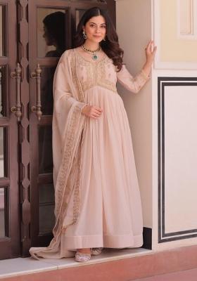 Pink Embroidery Georgette Salwar Kameez