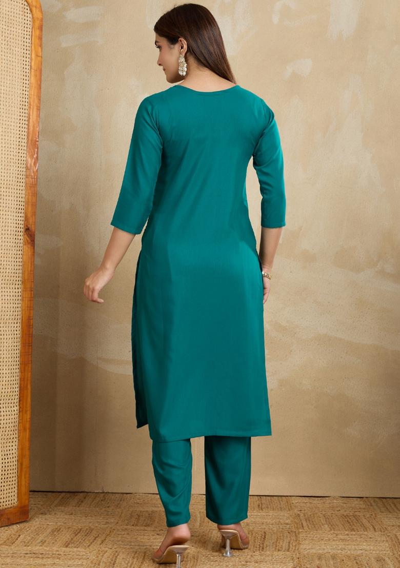 Rama Printed Cotton Kurta Set - Indya