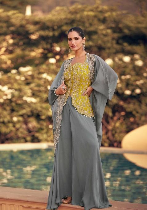 Cream Embroidery Silk Salwar Kameez