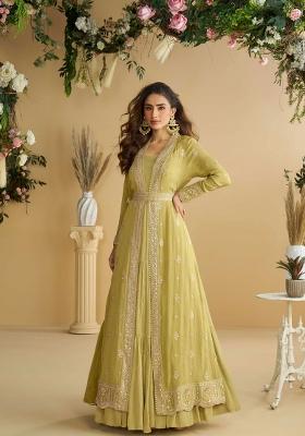 Lilac Embroidery Silk Blend Salwar Kameez