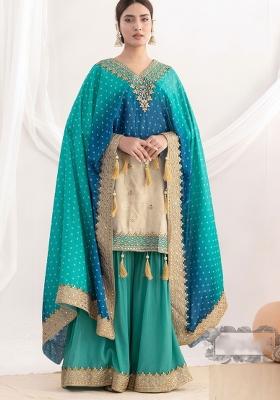 Purple Embroidery Viscose Salwar Kameez