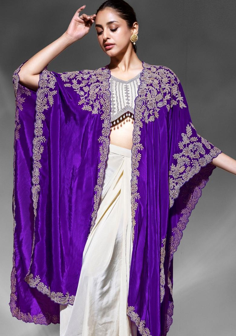 Mustard Embroidery Crepe Salwar Kameez - Indya