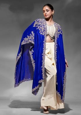 Yellow Embroidery Crepe Salwar Kameez