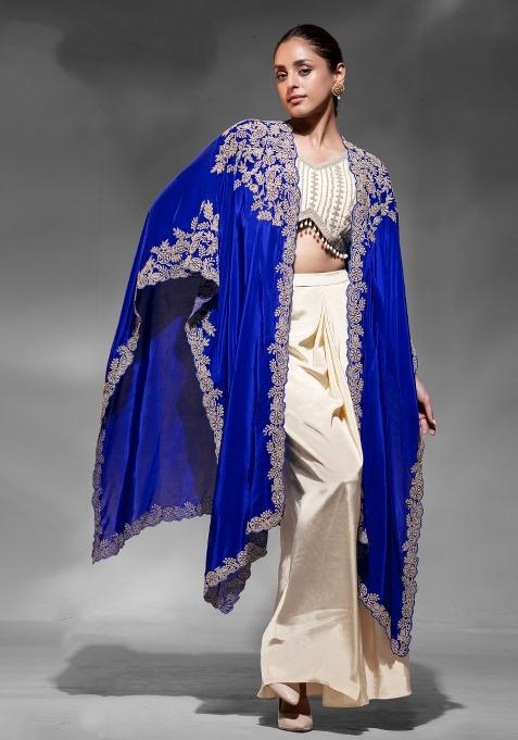 Yellow Embroidery Crepe Salwar Kameez