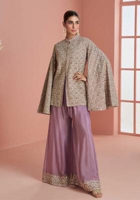 Pastle Pink Embroidery Silk Salwar Kameez