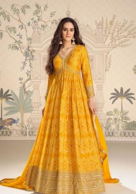 Rani Pink Embroidery Silk Salwar Kameez