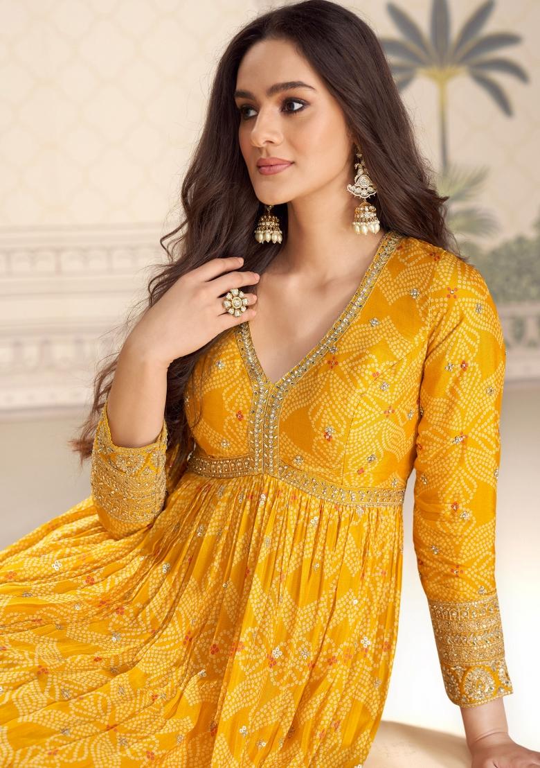 Rani Pink Embroidery Silk Salwar Kameez - Indya