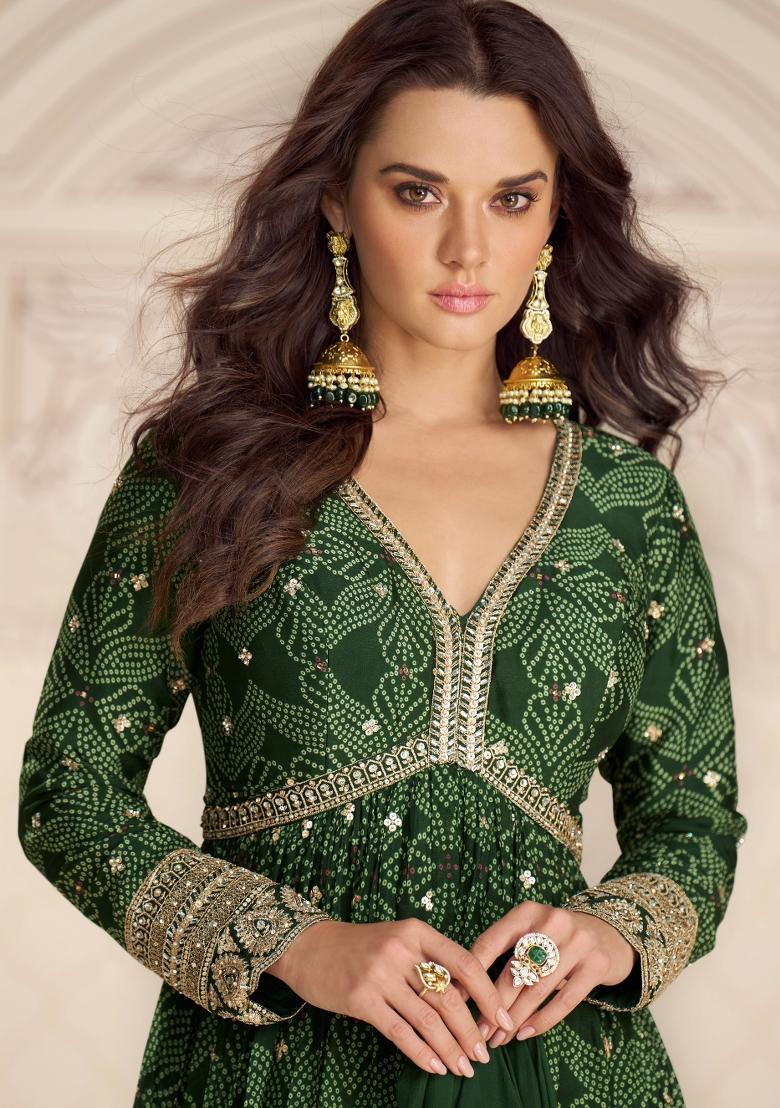 Purple Embroidery Silk Salwar Kameez - Indya