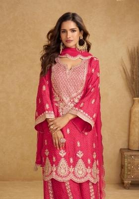 Black Embroidery Chinon Salwar Kameez