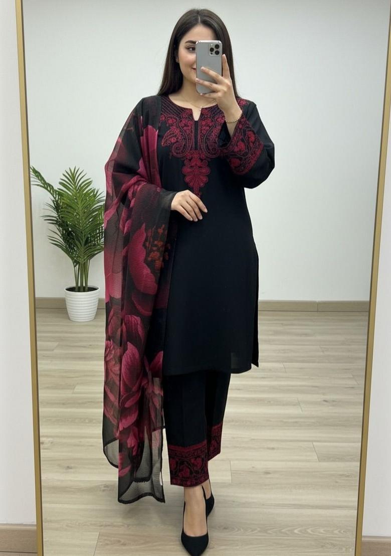 Multicolor Printed Cotton Kurta Set - Indya