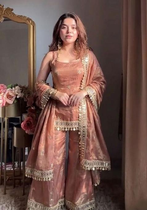 Pink Embroidered Silk Kurta Set