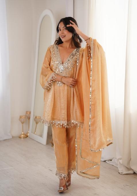 Chiku Embroidered Fendy Kurta Set