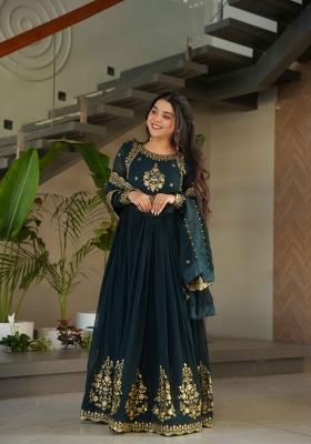 Rama Sequin Work Georgette Kurta Set