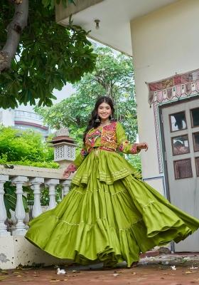 Green Zari Work Cotton salwar suit