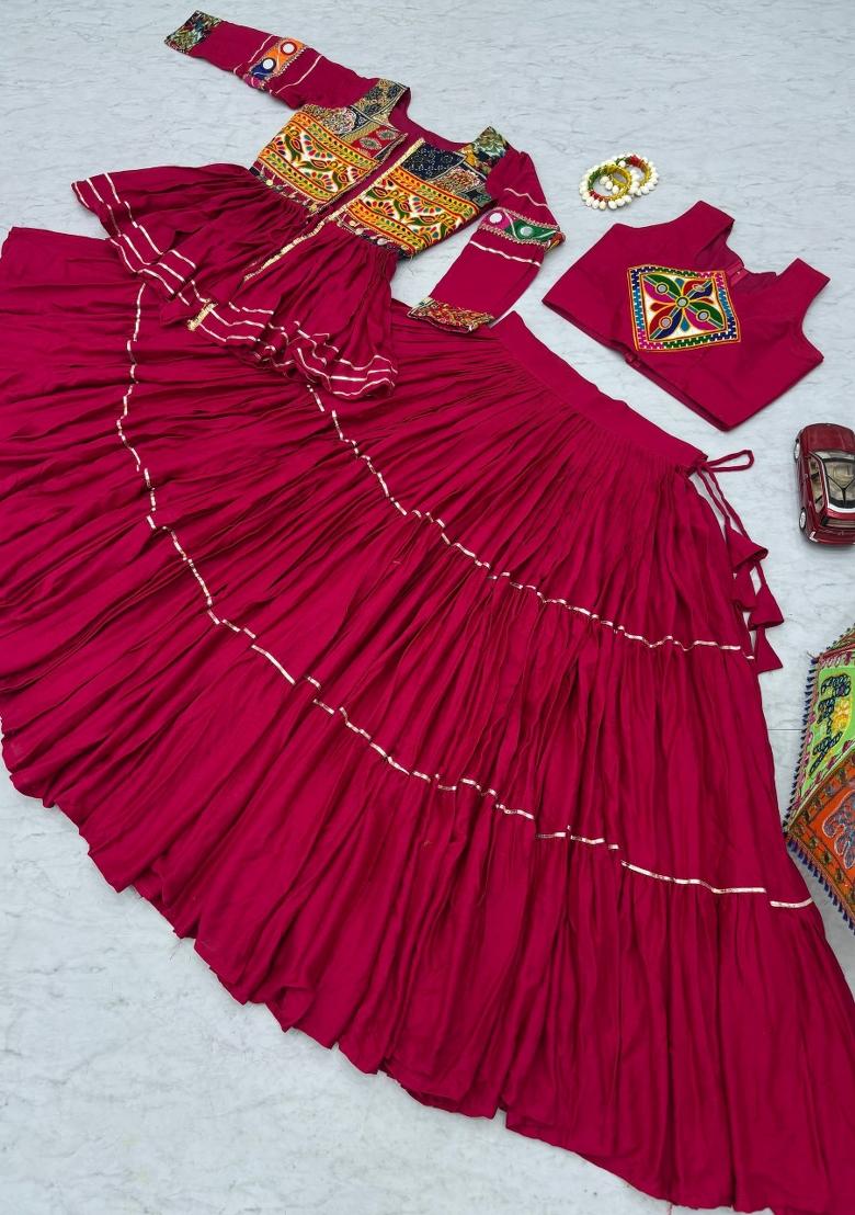 Pink Zari Work Cotton salwar suit - Indya
