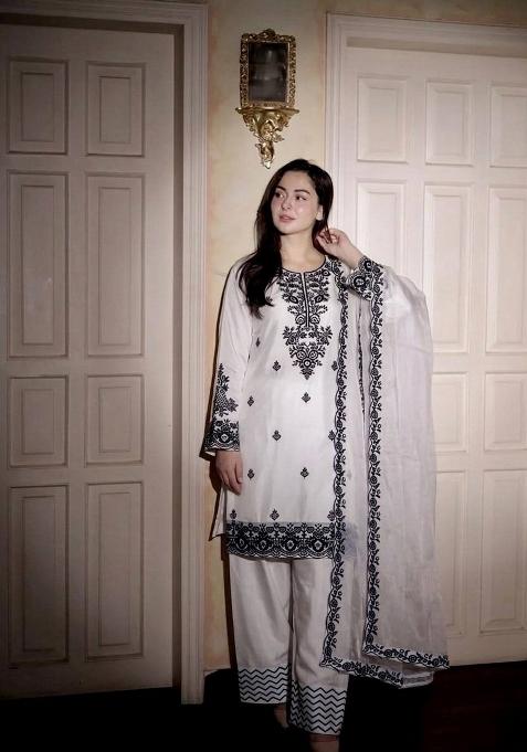 Black Zari Work Cotton salwar suit