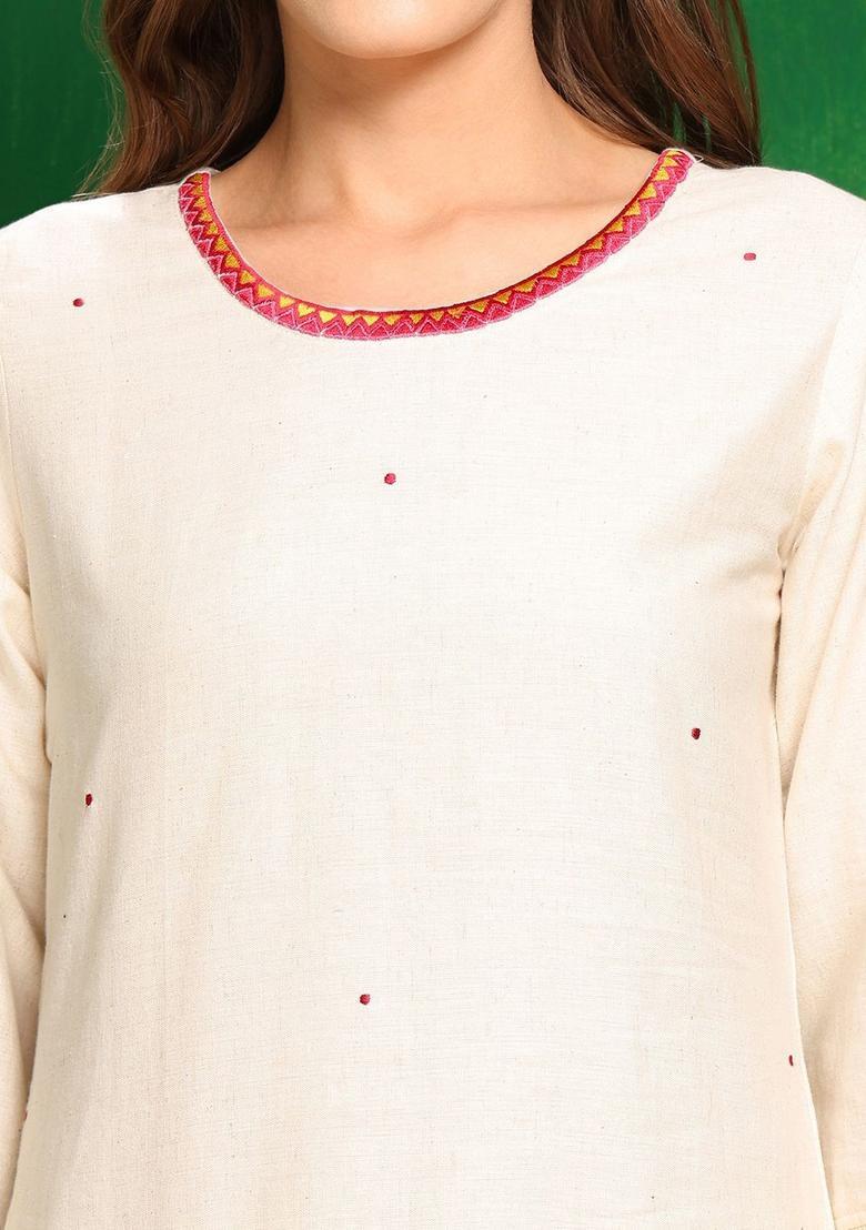 violet Zari Work Silk Blend Kurta Set - Indya