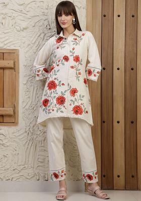black Zari Work shimmer Kurta Set