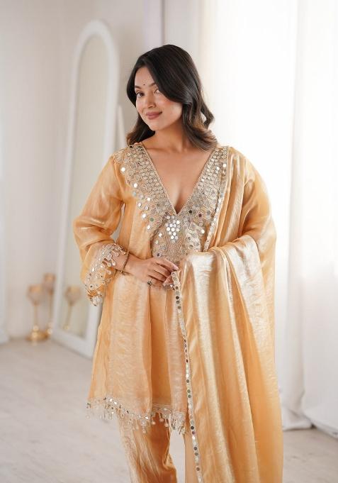 Chiku Embroidered Silk Salwar Kameez