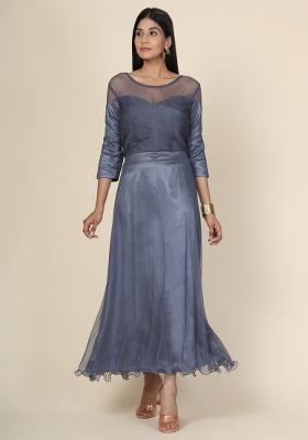 Grey Net Gown
