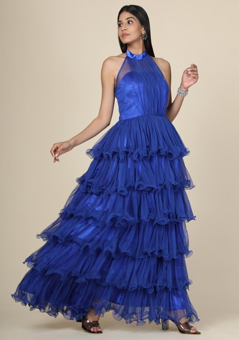 Black Net Gown - Indya
