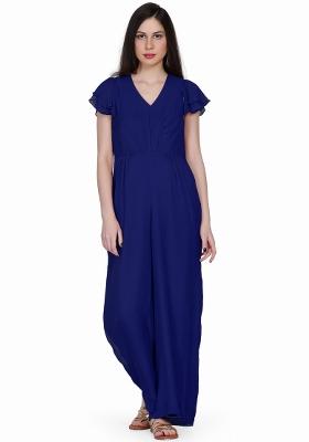 Dark Blue Georgette Jumpsuit