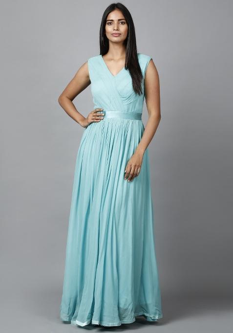 Light Blue Georgette Gown