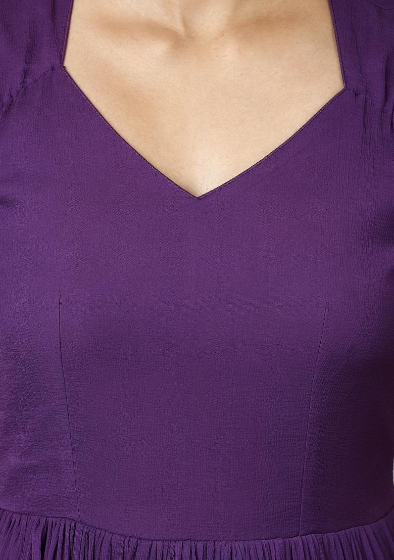 Violet Chiffon Gown - Indya