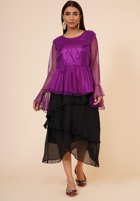 Purple Net Top