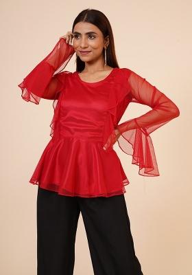 Red Net Top
