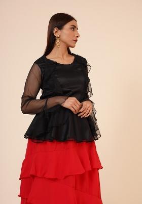 Black Net Top
