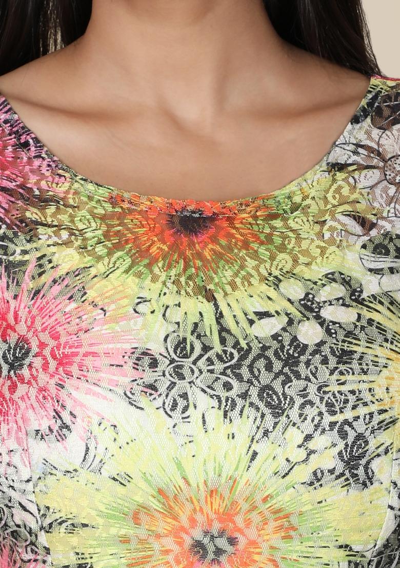Lemon Net Gown - Indya