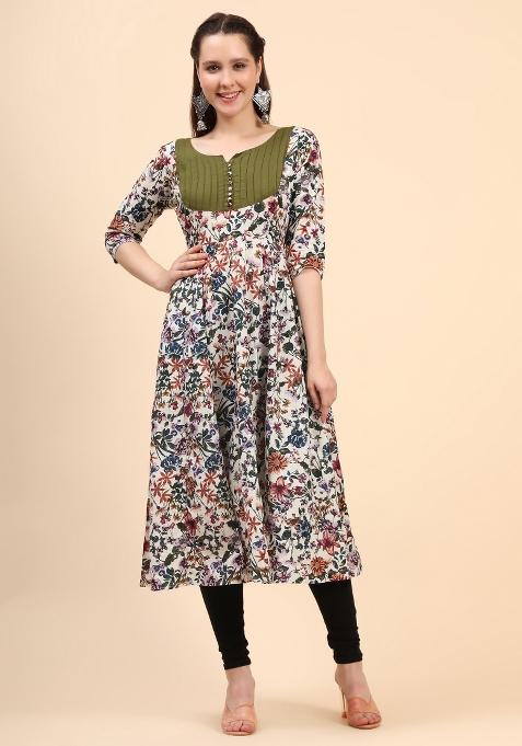 Multicolor Poplin Kurta