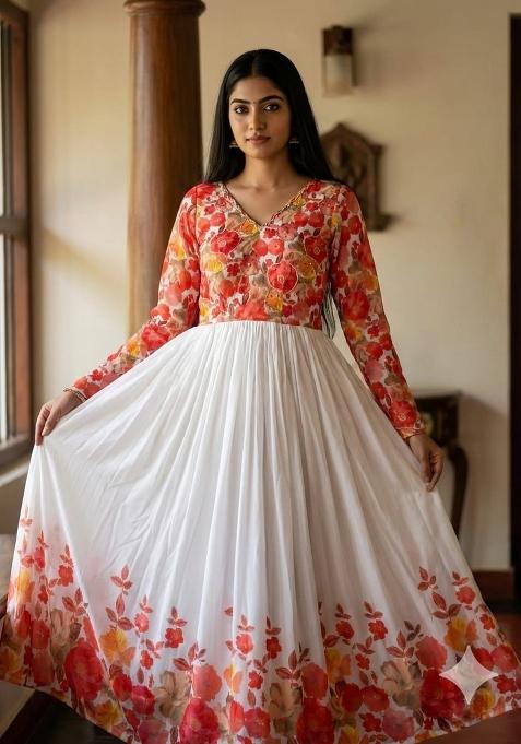 Multicolor Sequins Work Maslin Dress