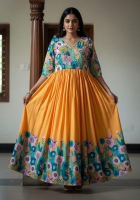 Multicolor Sequins Work Maslin Dress