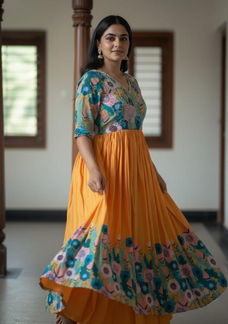 Multicolor Sequins Work Maslin Dress - Indya