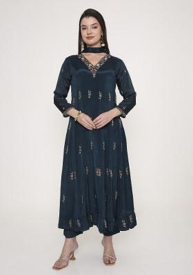 Teal Blue  Georgette Kurta Set