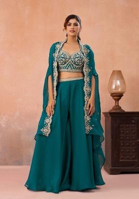 Morpeach Embroidered Organza Salwar Kameez