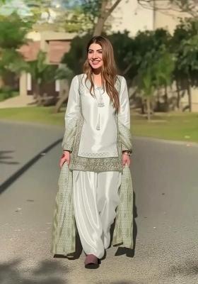 Green Embroidered Silk Salwar Kameez