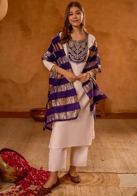Blue Embroidered Simar Kurta Set