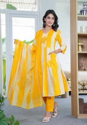 Black Printed Cotton Kurta Set