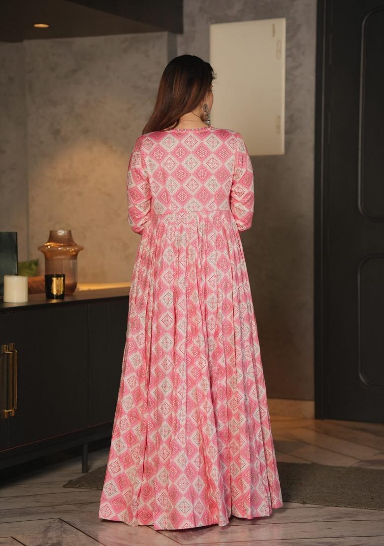 Onion Printed Rayon Indo Western Suit - Indya