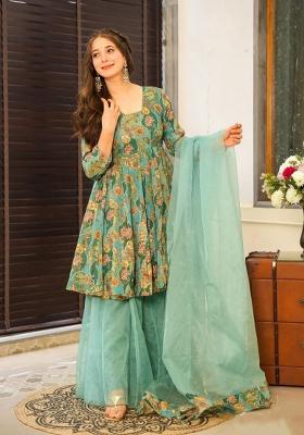 Rama Printed Silk Blend Kurta Set