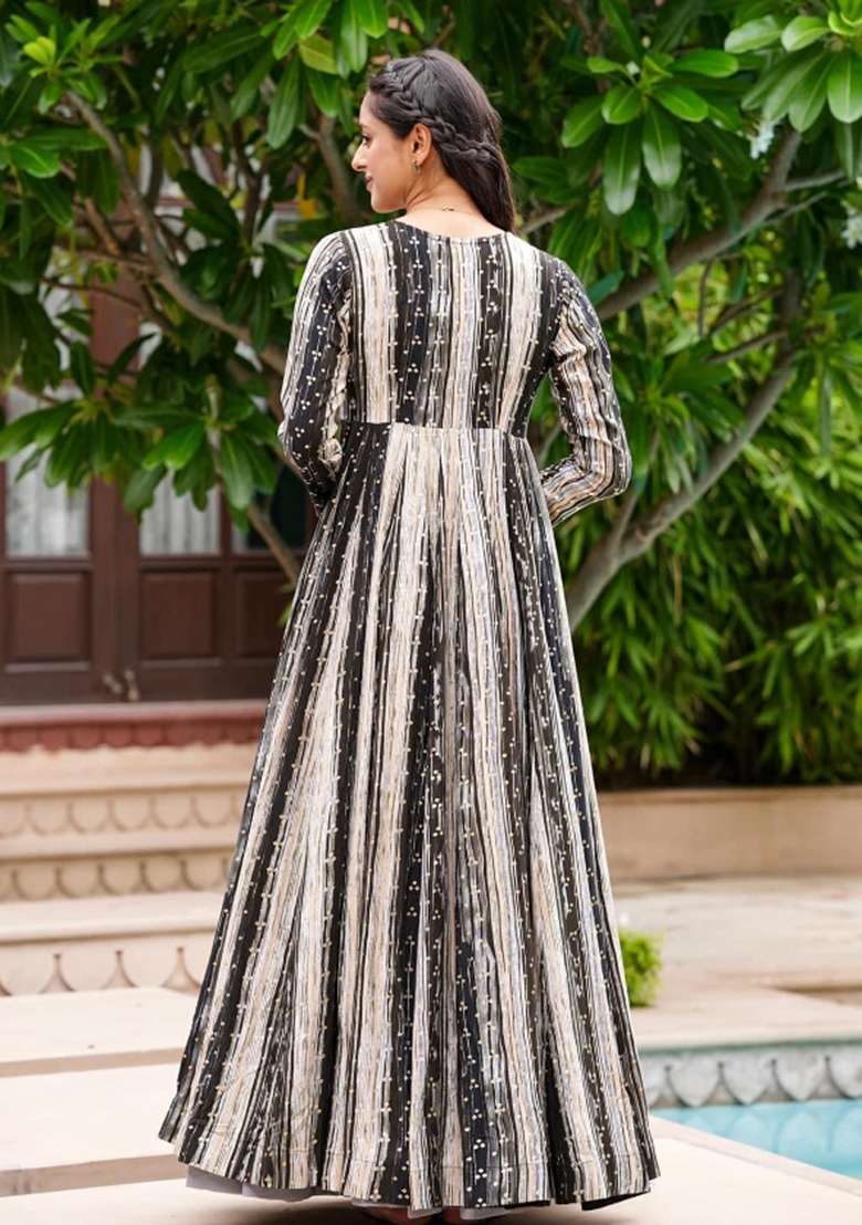 Light Grey Printed Georgette Palazzo Set - Indya