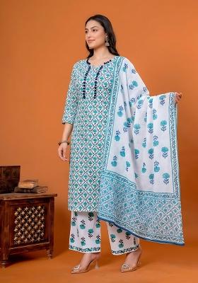 Sea Green Rayon Palazzo Set