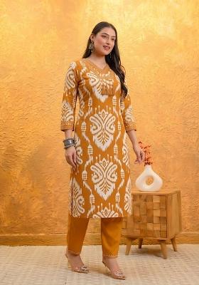Yellow Rayon Kurta Set