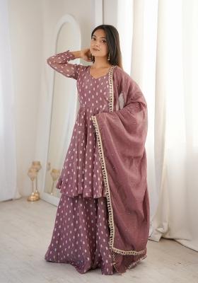 Pink Embroidered Silk Kurta Set