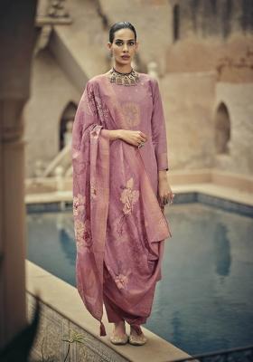 Pink Embroidered Silk Kurta Set