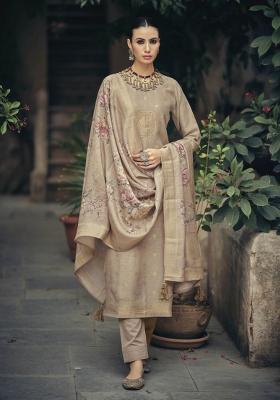 Grey Embroidered Silk Kurta Set