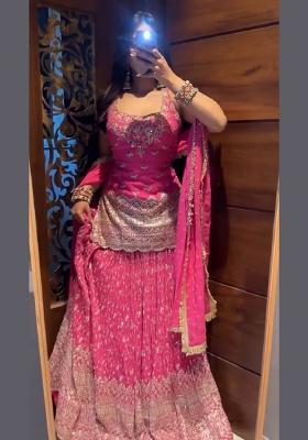 Pink Embroidered Silk Salwar Suit